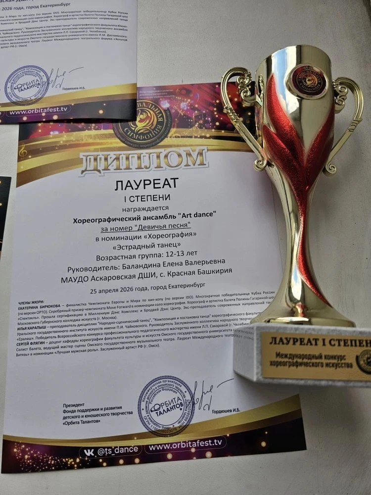 Хореографический ансамбль «Art-dance» Аскаровской детской школы искусств села Красная Б...