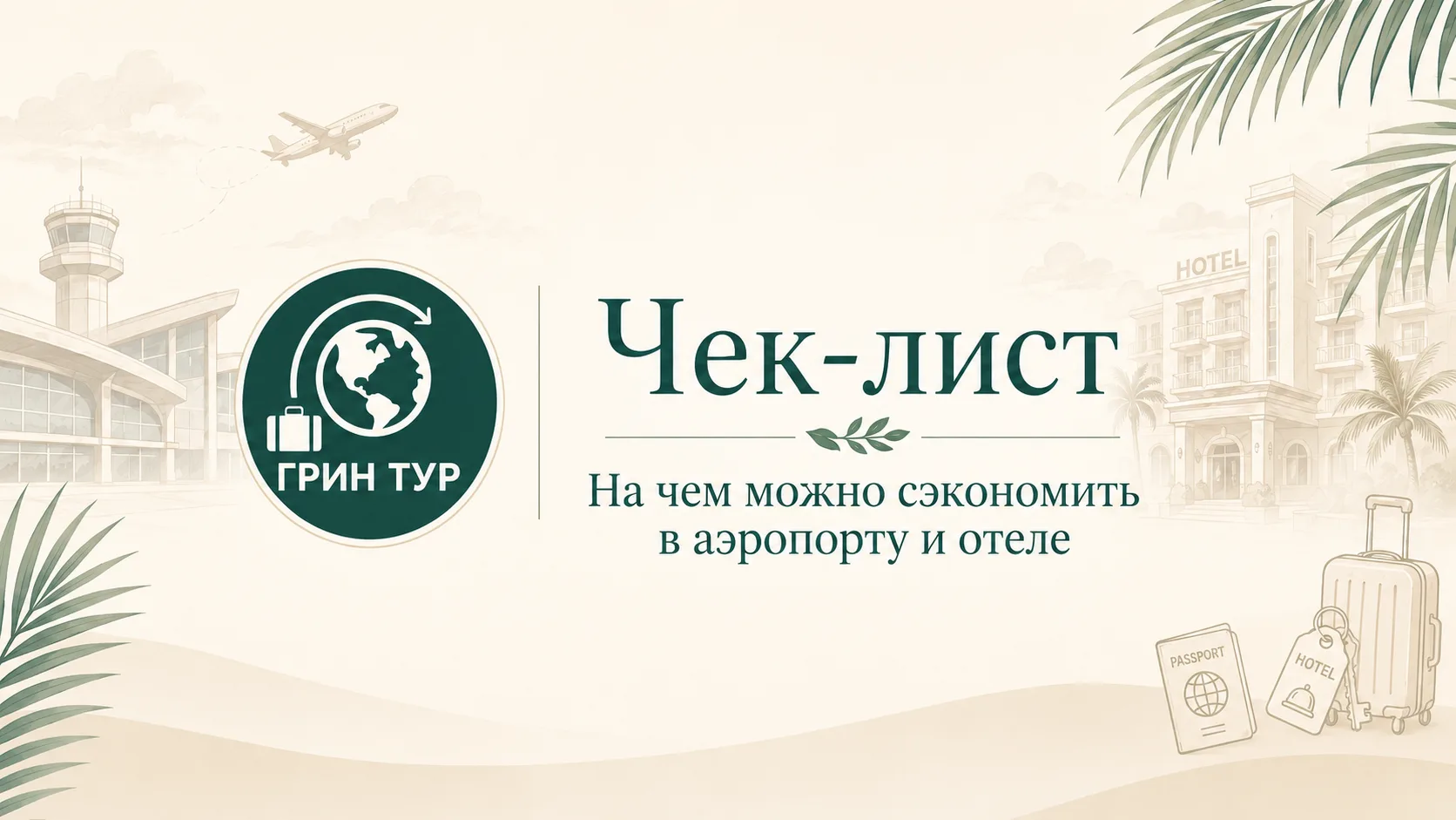 Чек-лист от Грин ТУР🌍На чём можно сэкономить в аэропорту и отеле
✅ Страховка
Не оформляйте страховк