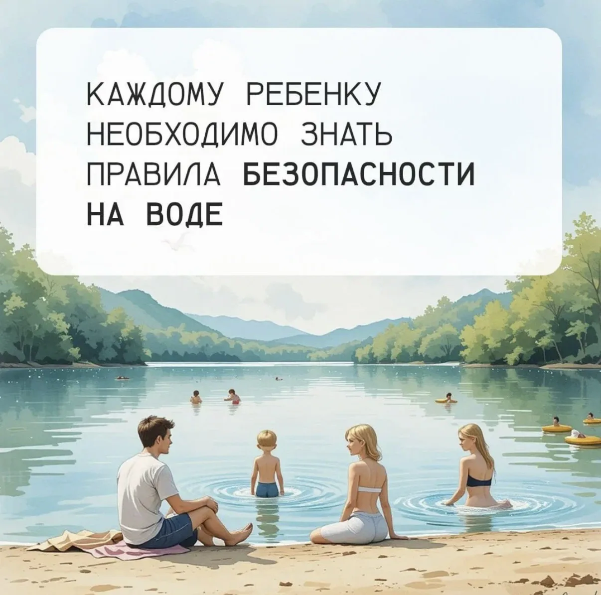 Внимание! Безопасность на воде!
Расскажите правила детям!