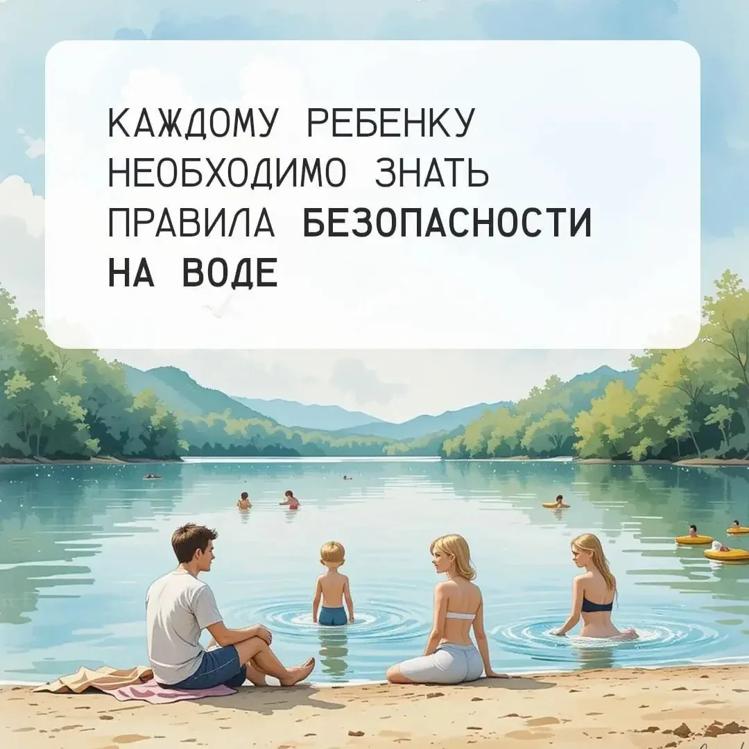 💧 Безопасность детей на воде -ключевая ответственность родителей!