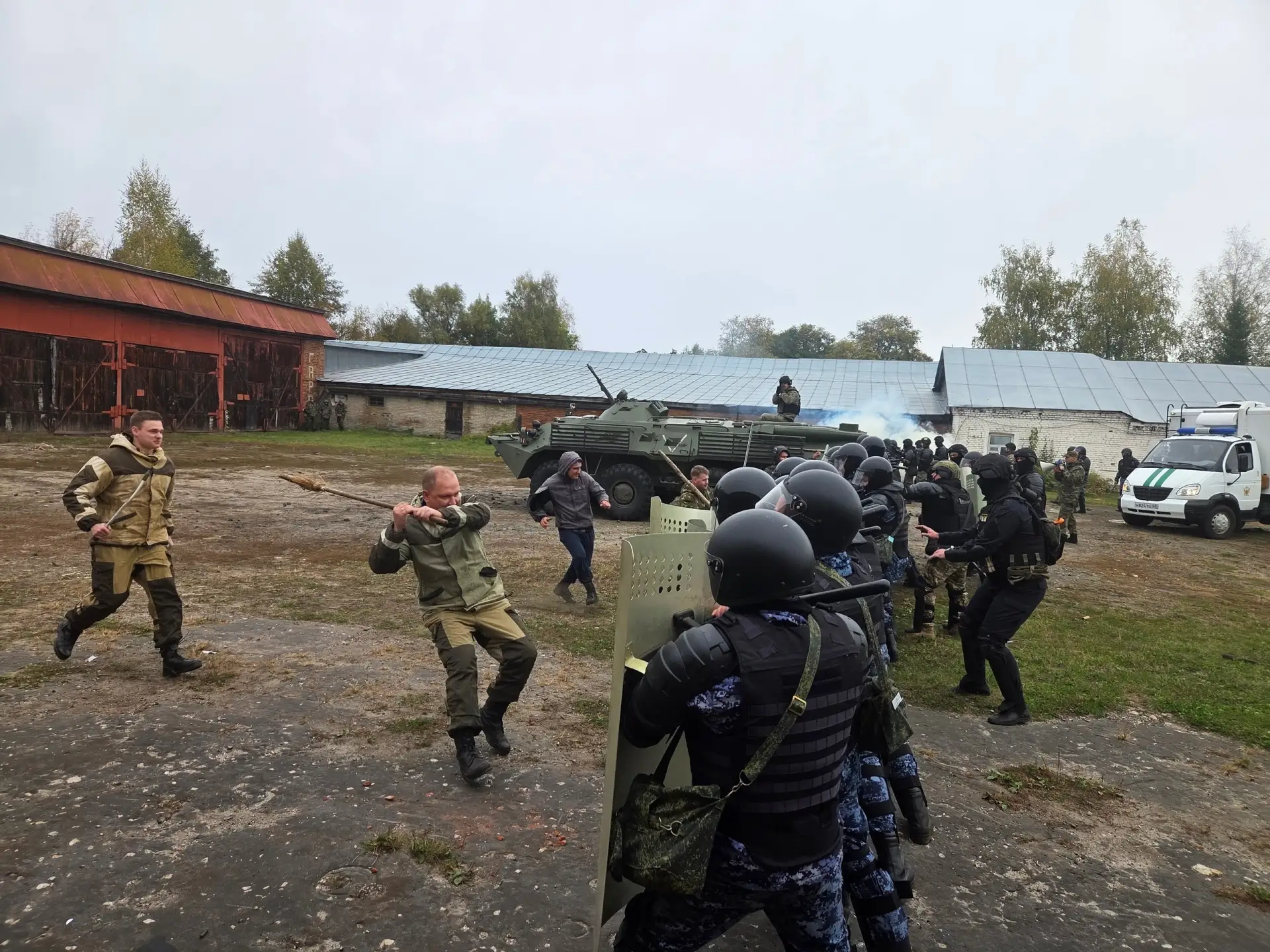 В Тамбовской области прошло учение по пресечению массовых беспорядков