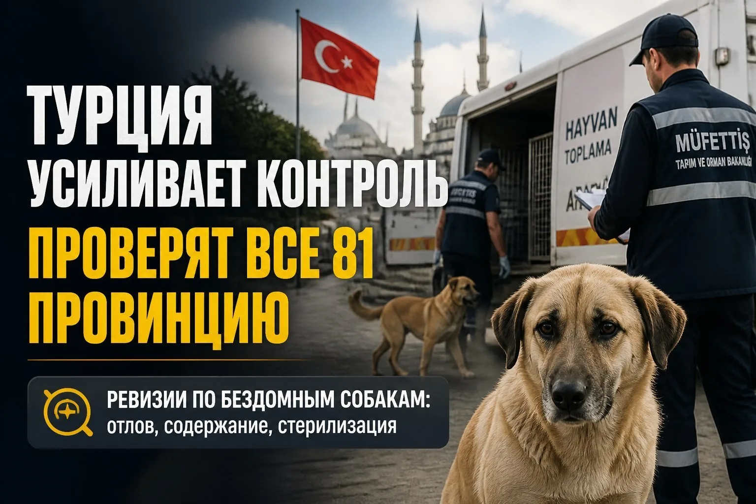🐕 В Турции начались тотальные ревизии по бездомным собакам — проверят все 81 провинцию
