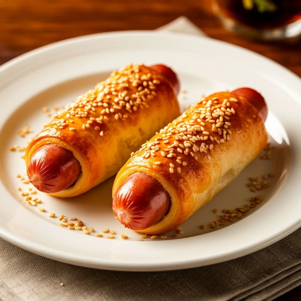 Сосиски в тесте в аэрогриле 🌭  ⏱️ Время: 12 мин 🌡 Температура: 200°C 💨 Режим: Выпечка  🥣 Ингредиенты