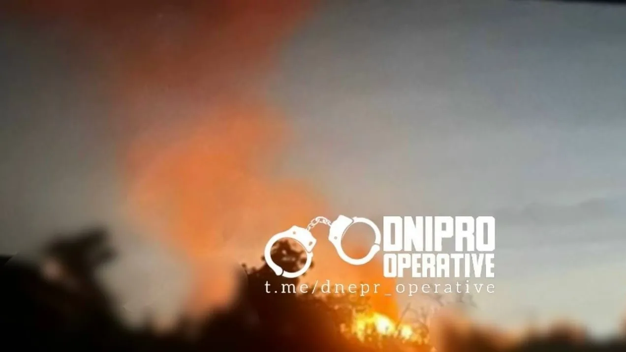 🔥 Прилет в городе Самар Днепропетровской области. На месте сильный пожар.