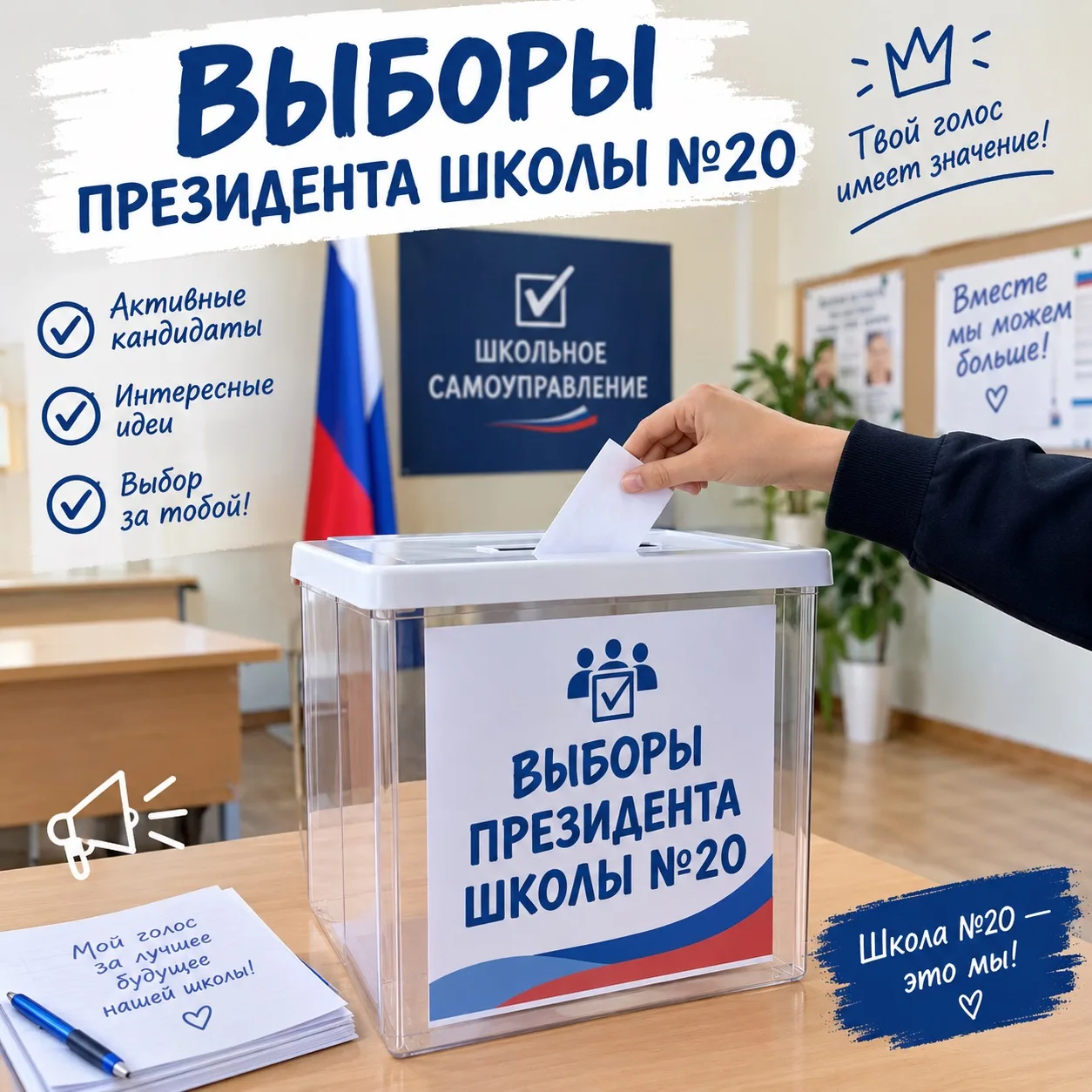 🎓🏫Объявляем набор кандидатов на пост Лидера школьного ученического самоуправления отк...