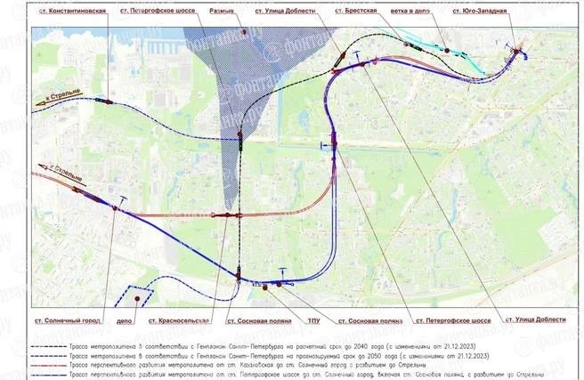 👷🏻‍♂️ Стала известна альтернативная схема строительства Красносельско-Калининской (6) линии метропол