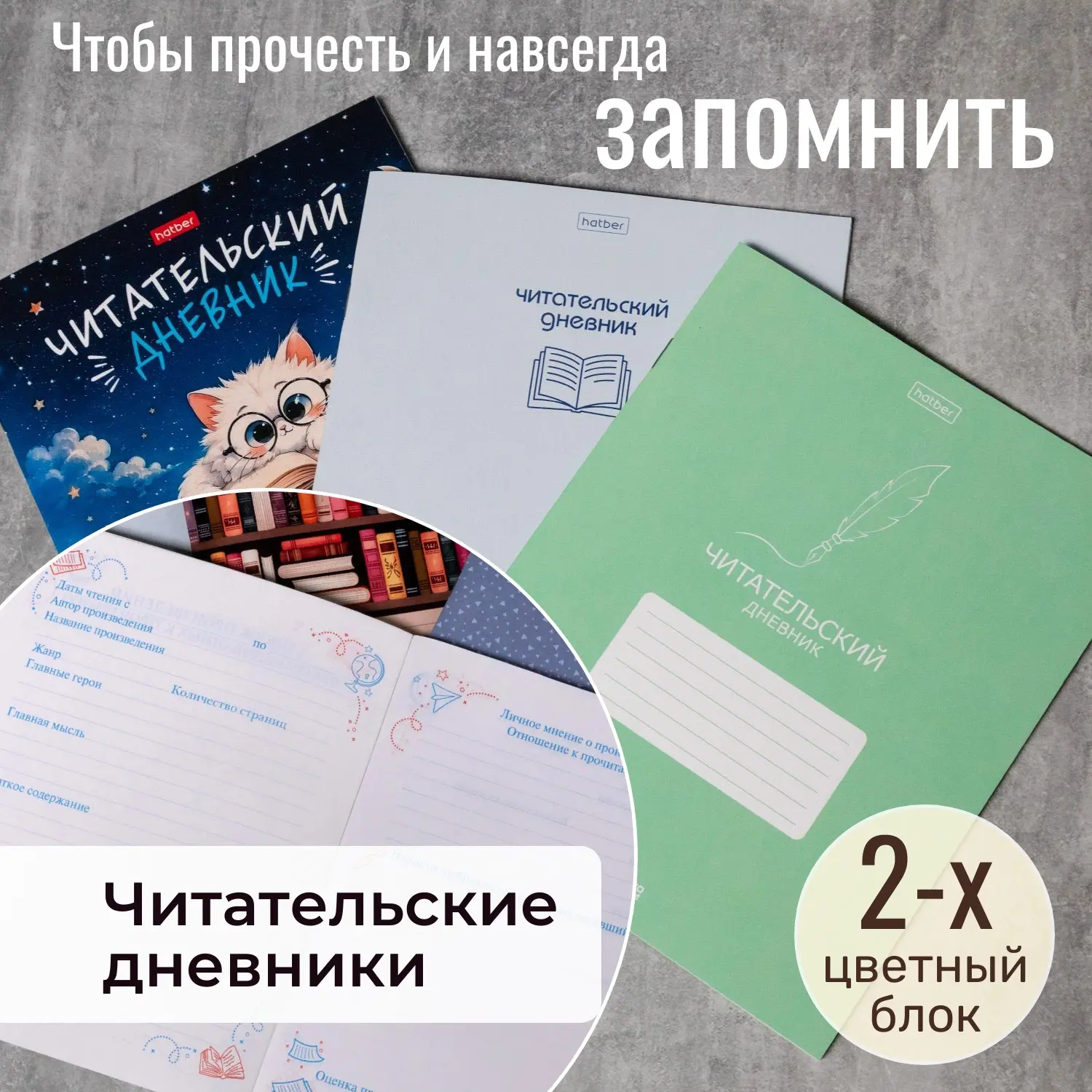 📚 Читательские дневники от Hatber: верный спутник книголюба!