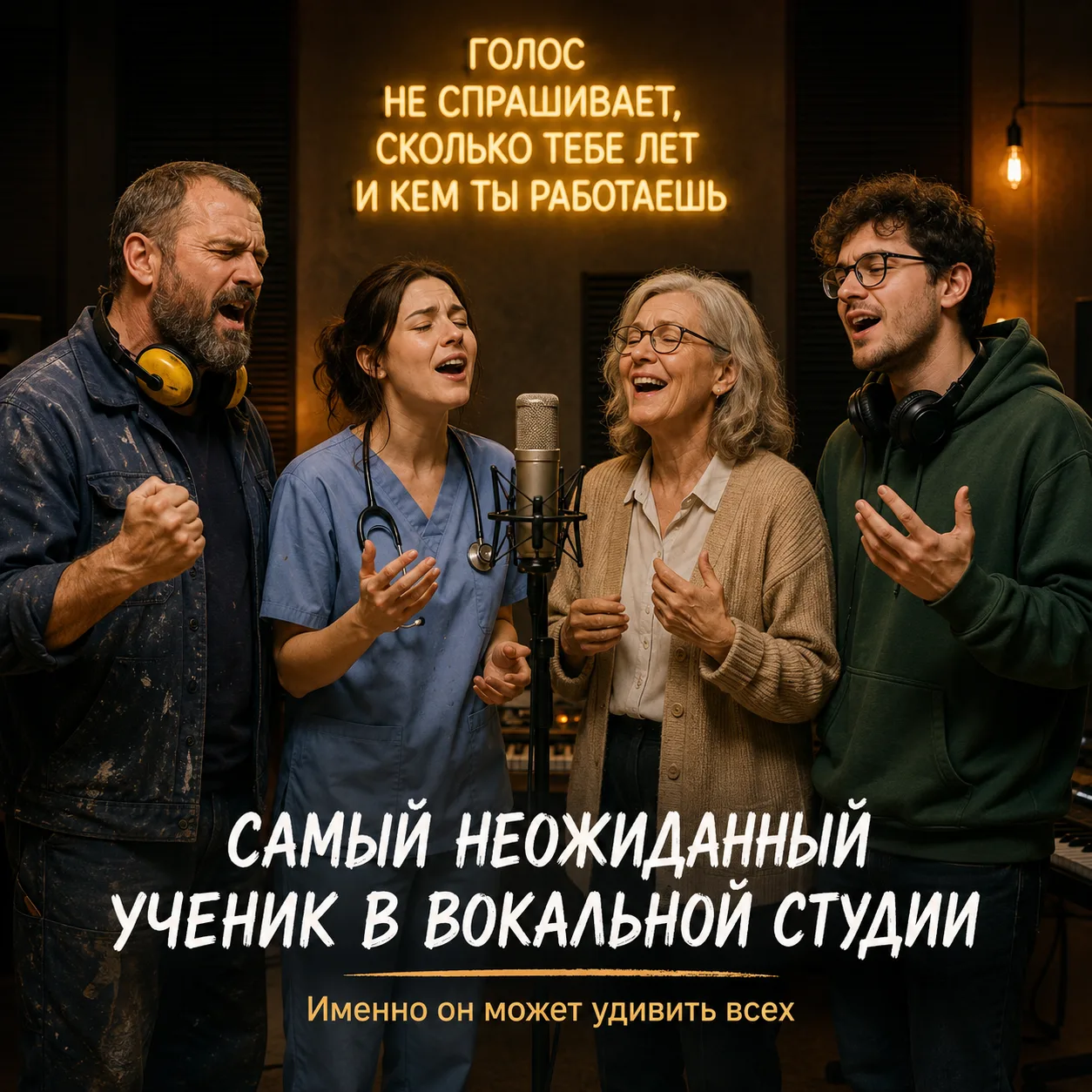 «Ну вокал — это точно не для него»
Так обычно думают окружающие, когда в студию приходит человек, ко