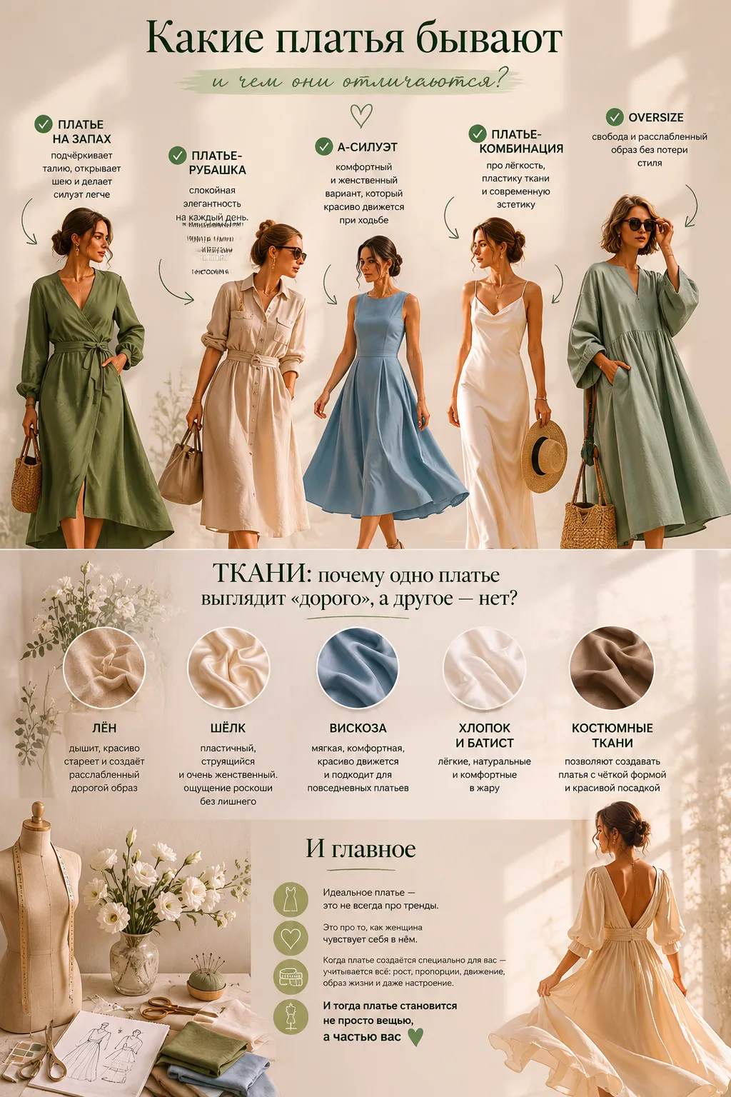 👗 КАКИЕ ПЛАТЬЯ БЫВАЮТ И ЧЕМ ОНИ ОТЛИЧАЮТСЯ?

☑️Платье на запах
Подчёркивает талию, красиво открывае