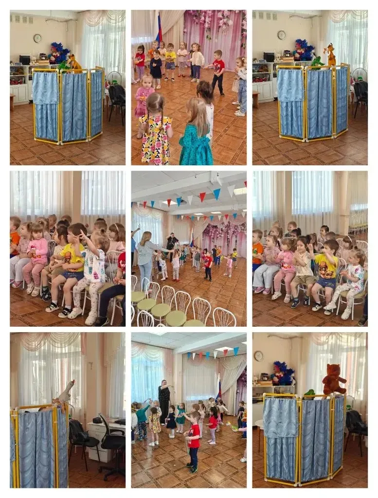 Что такое ? Что за чудо.
Здесь никто скучать не будет!
Это кукольный театр
Он для маленьких ребяток.