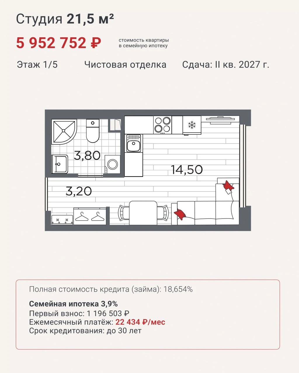 Квартиры от 22 434 ₽ в месяц и ипотека 3.9% в проектах ГК ПСК