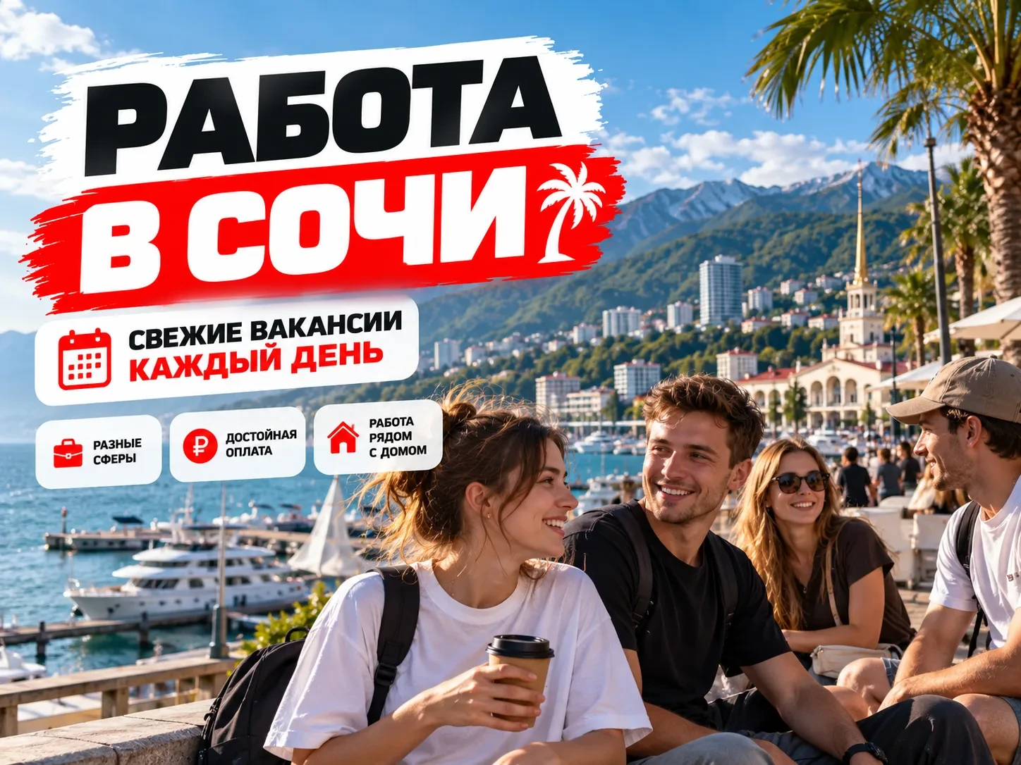 Друзья, напоминаем про наш канал с вакансиями в Сочи 🌴