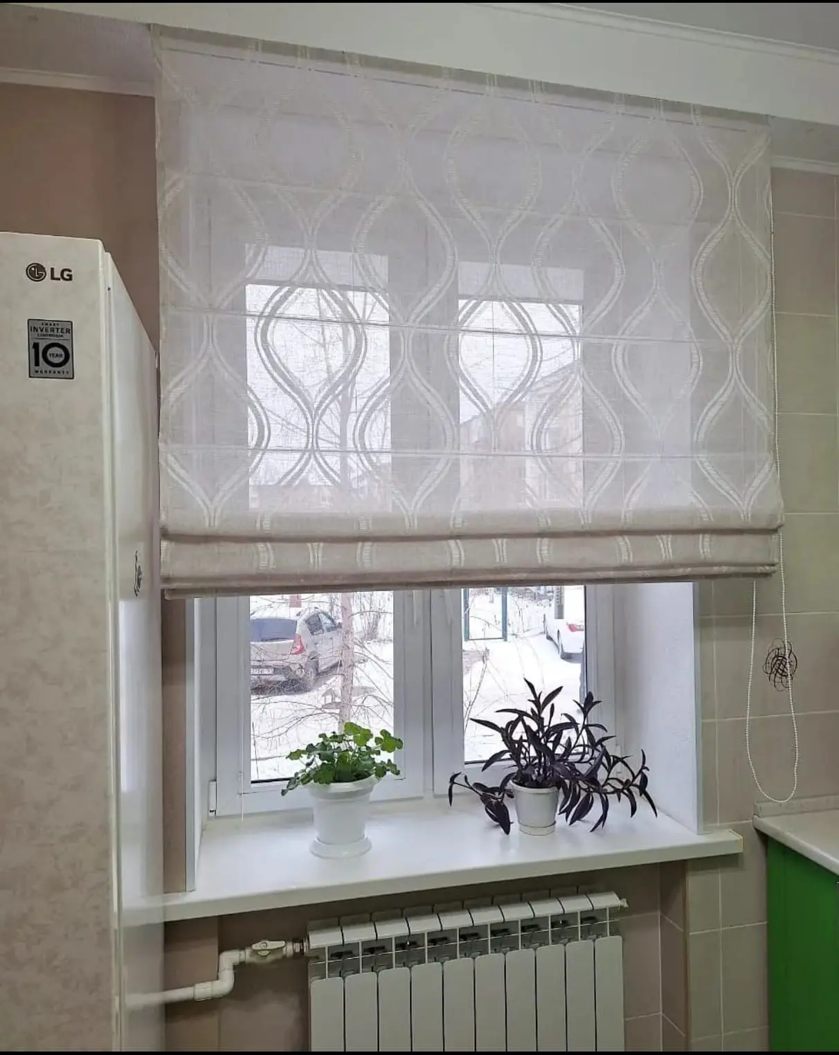 Римские шторы из тюля.