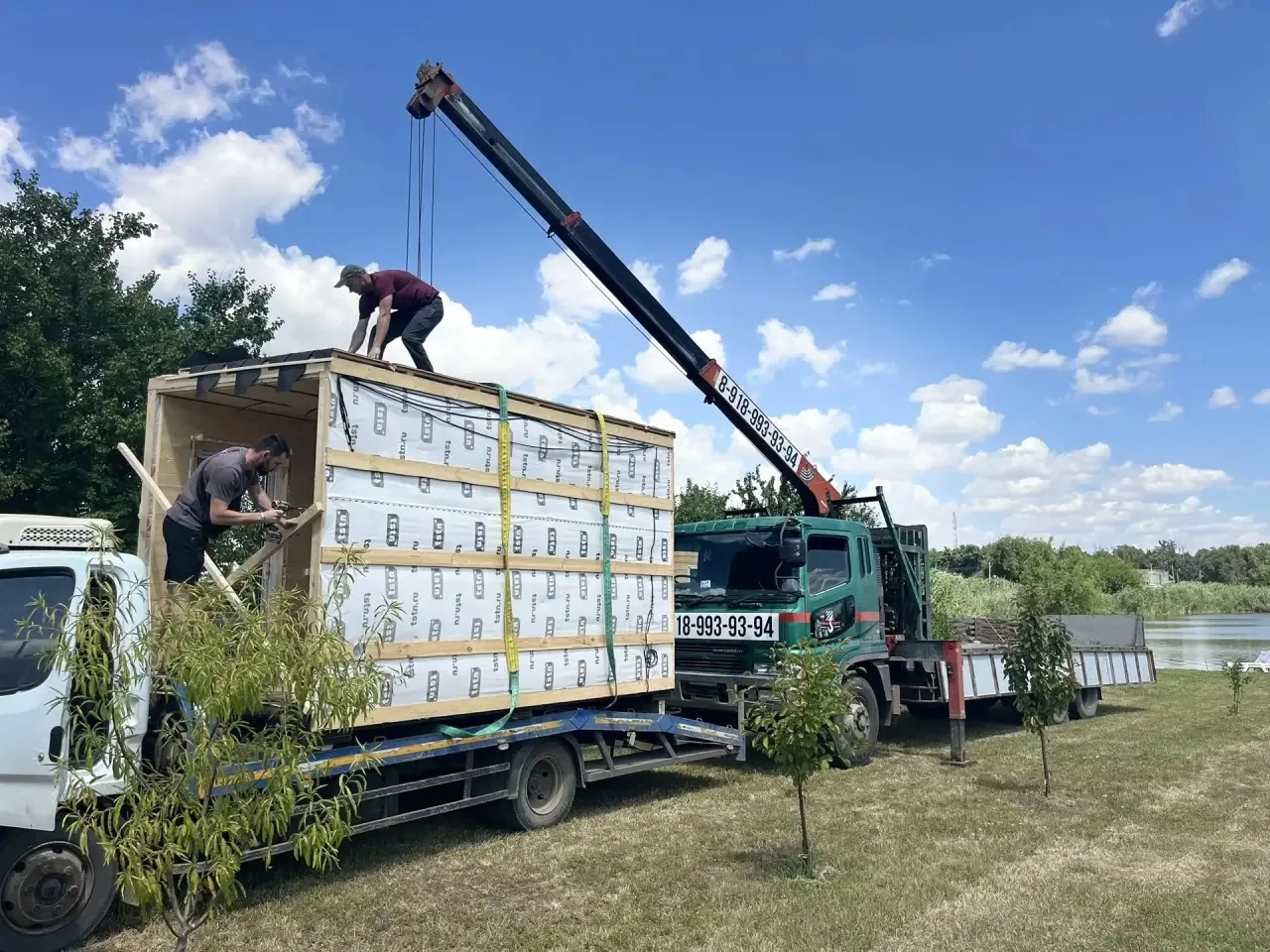 Установили на участке заказчика еще одну прекрасную и жаркую баньку🌟🌟🌟