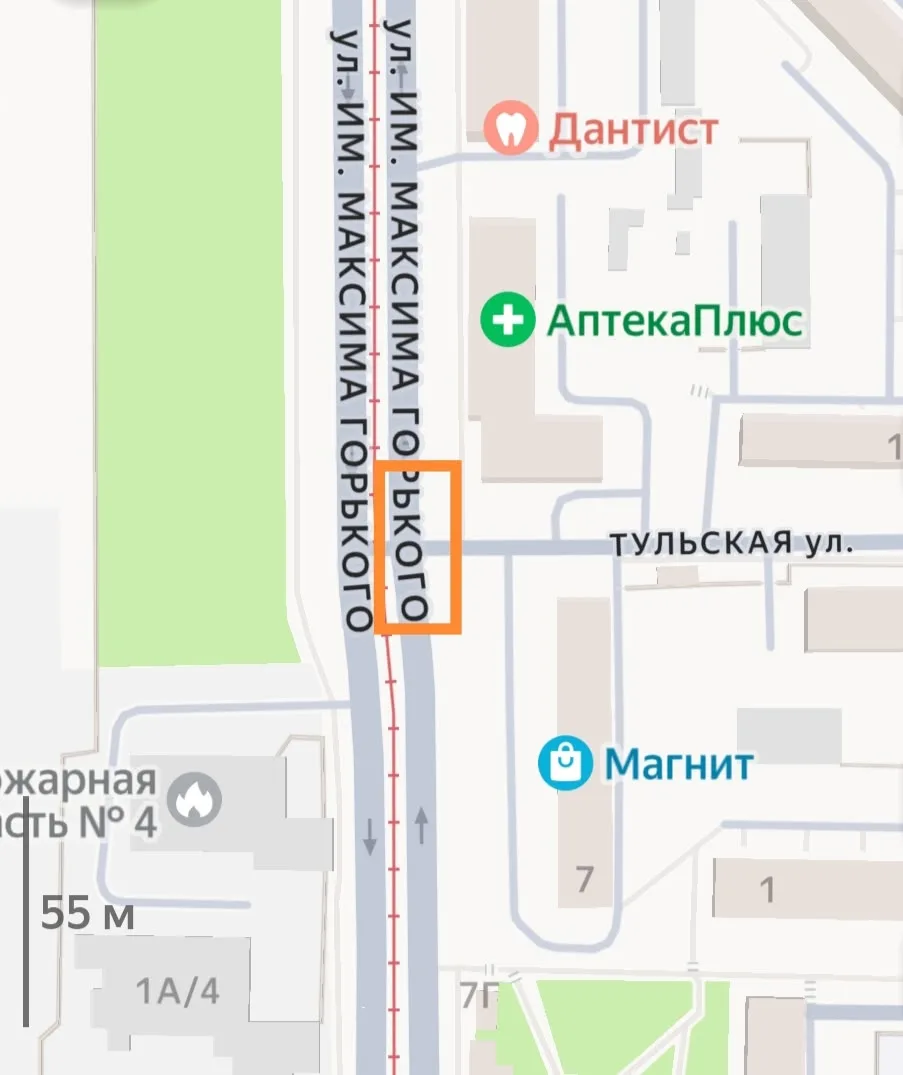 📩❗Переезд на пересечении ул. Горького и ул. Тульская разрушен. 
Просьба восстановить переезд и подн