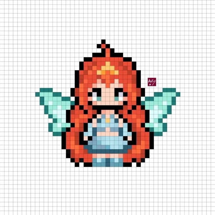 Рисунки по клеточкам ✨