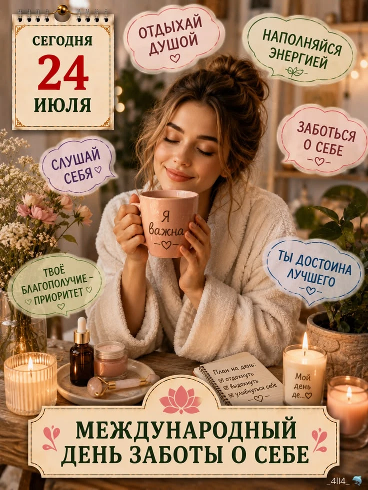 🎉 Сегодня — Международный день заботы о себе! 🎉