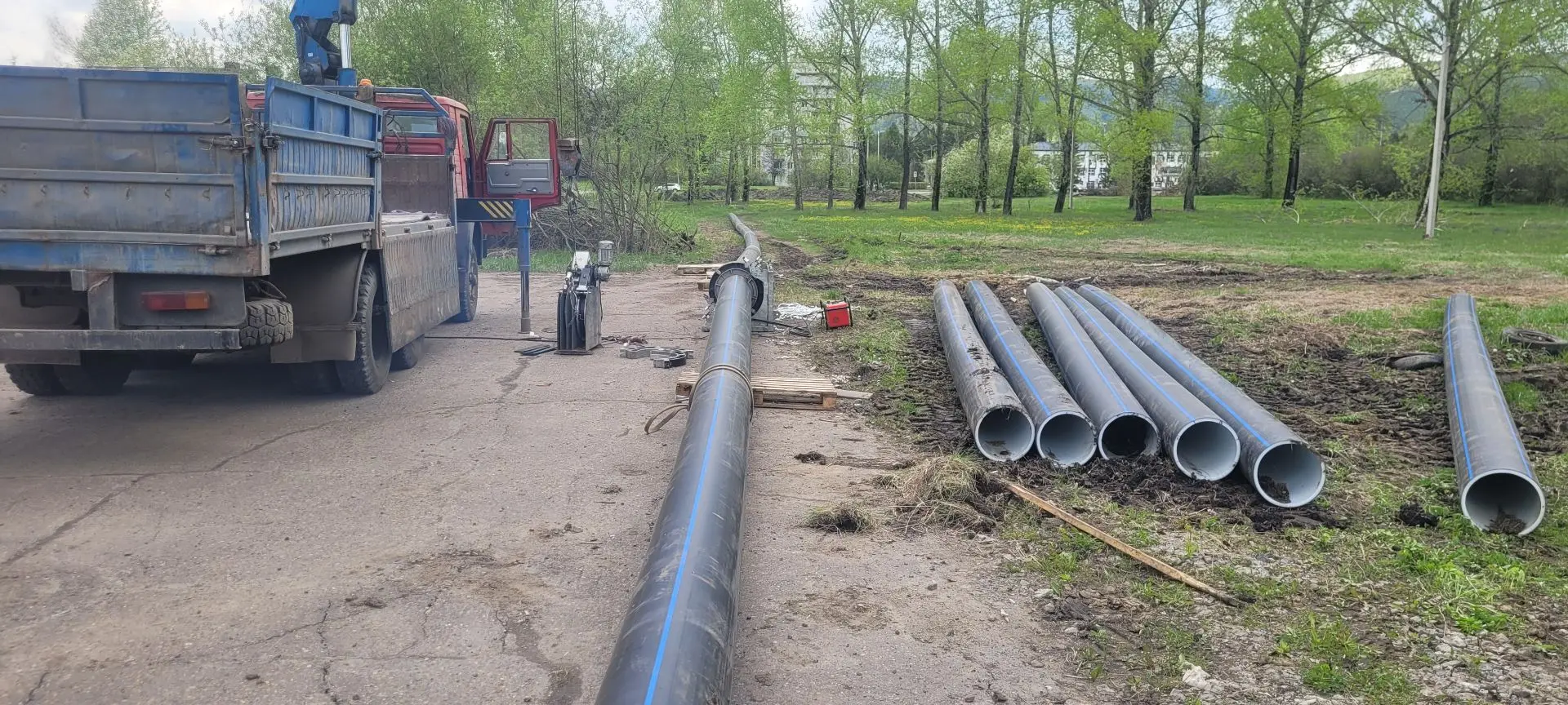 Цех «Водоканал» приступил к работам по реконструкции напорного коллектора на месте образовавшегося п