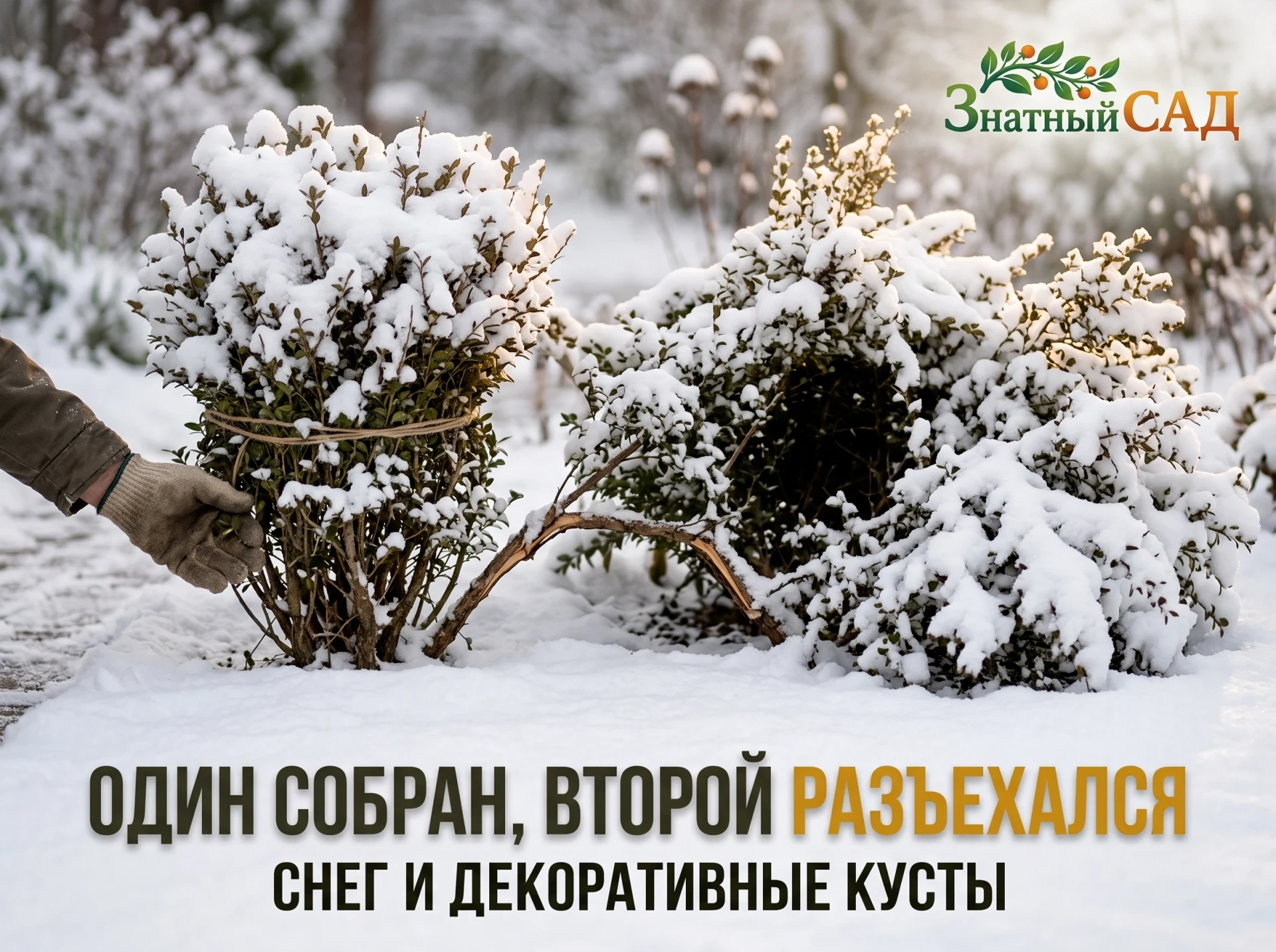 🌨️ КАКОЙ КУСТ РАЗВАЛИТ ПЕРВЫЙ ЖЕ МОКРЫЙ СНЕГ