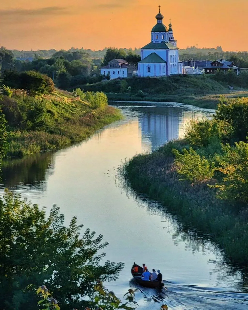 Закат на реке Каменка, Суздаль. ❤️😇😍🌞