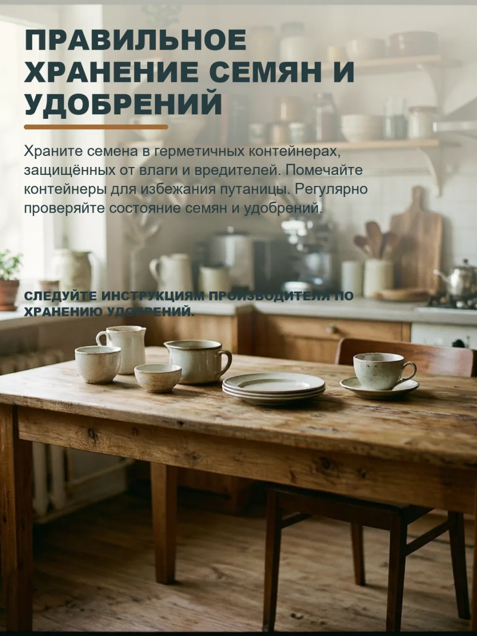 КАК СОХРАНИТЬ УРОЖАЙ ДО ВЕСНЫ: СЕКРЕТЫ РАЗДЕЛЬНОГО ХРАНЕНИЯ СЕМЯН И УДОБРЕНИЙ