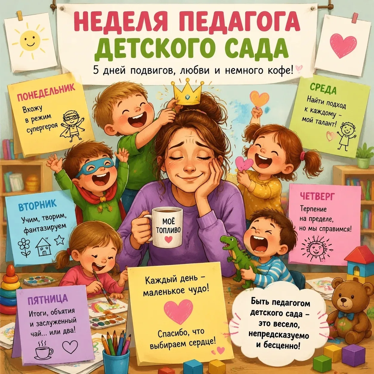 Наши воспитатели — настоящие волшебники: каждый день дарят детям заботу, знания и радос...