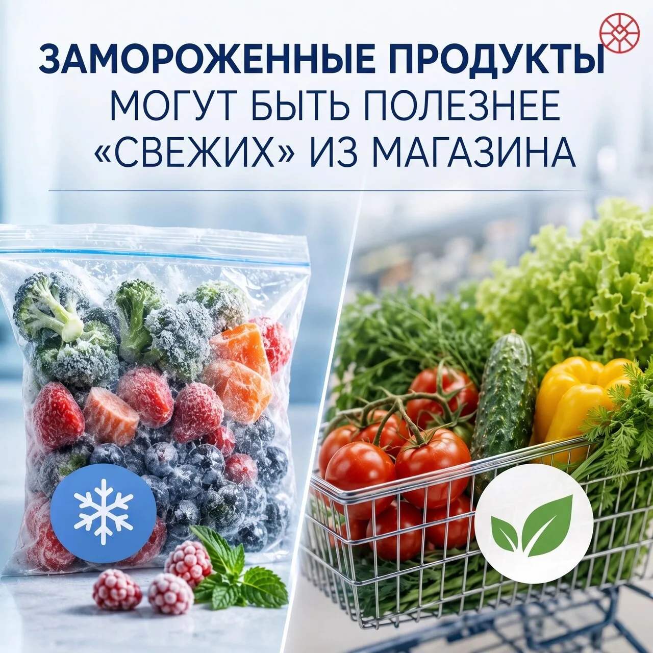 Замороженные продукты могут быть полезнее «свежих» из магазина