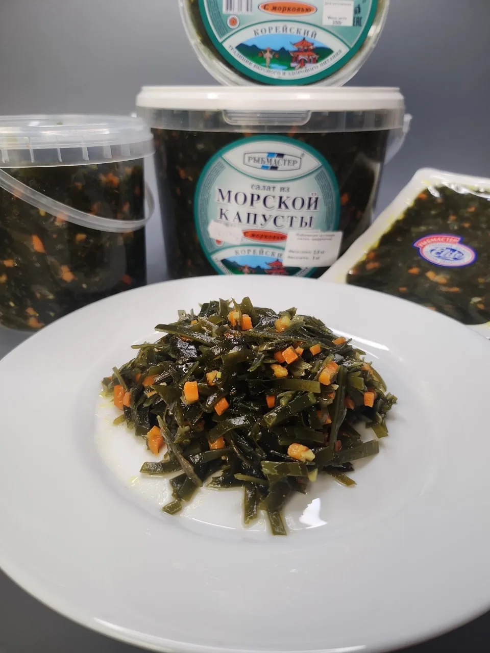 Салат из морской капусты с морковью "Корейский" 220г, 350г, 900г, 2,5кг. Цена:  ✔️  63 руб за 1 банк