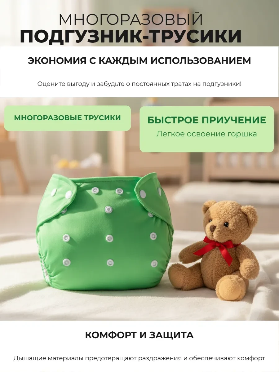 ⚡️ Подгузник - трусики для приучения к горшку многоразовый
