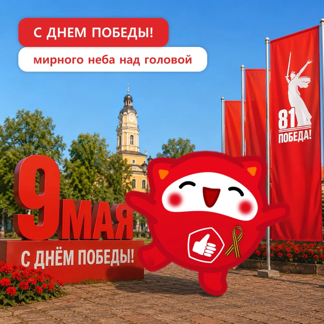 С Днём Победы!  9 Мая – важный и особенный день, который объединяет поколения. Мы помним, гордимся и