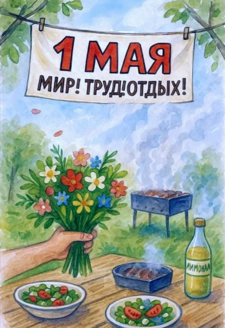 ГРАФИК РАБОТЫ НА ПЕРВЫЕ МАЙСКИЕ ПРАЗДНИКИ.