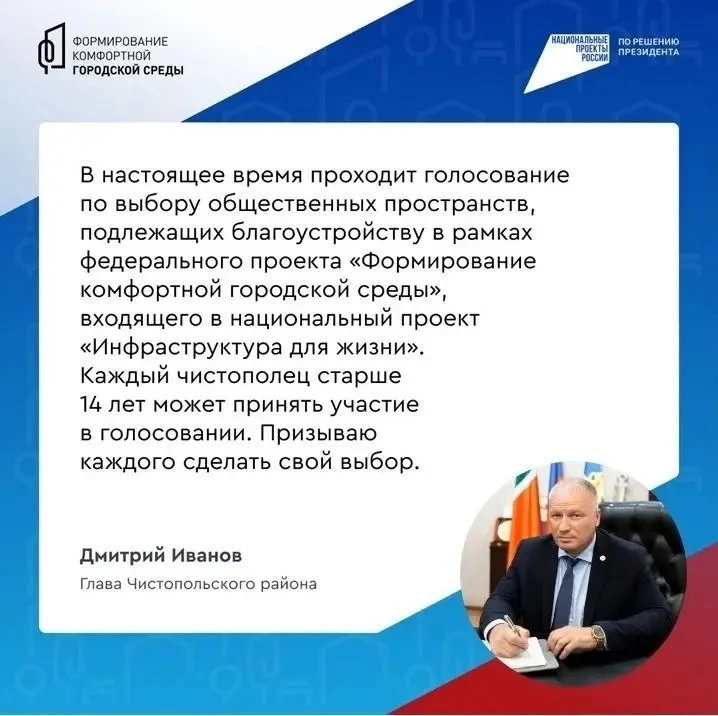 Друзья, давайте вместе решим, каким будет Чистополь завтра! ✨