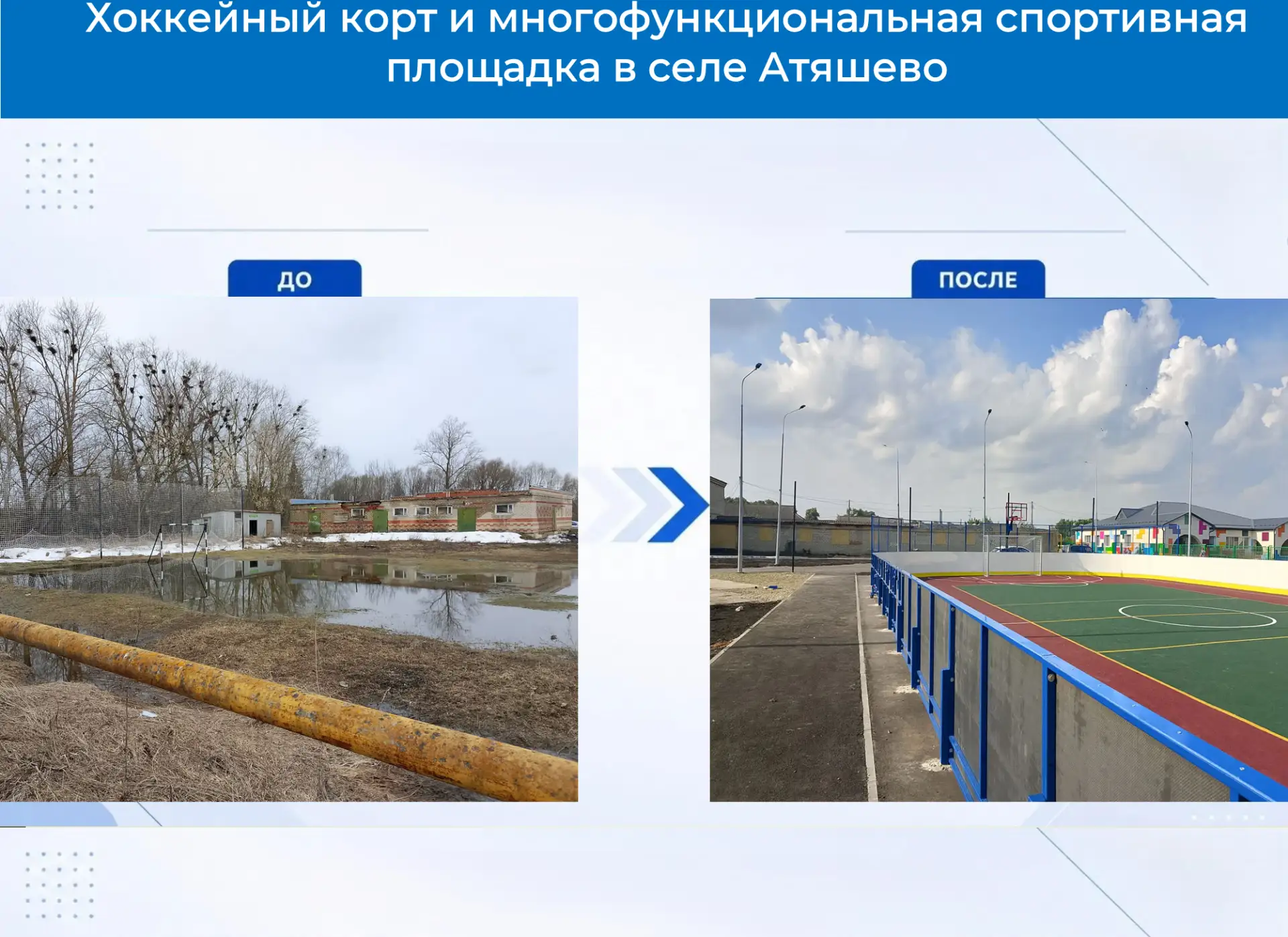 В селе Атяшево появилось современное пространство для спорта и активного отдыха. Благод...