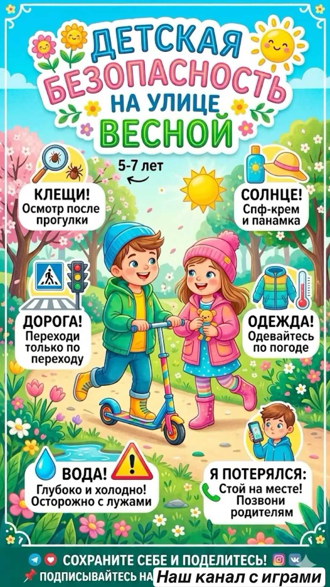 Детская безопасность весной❗️