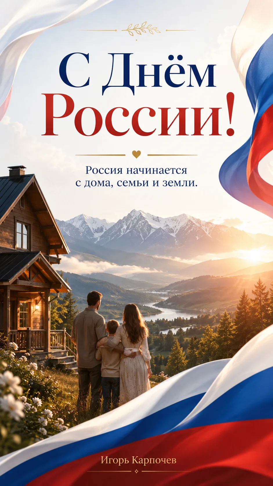 С Днём России!

Друзья, поздравляю вас с одним из главных государственных праздников нашей страны.

