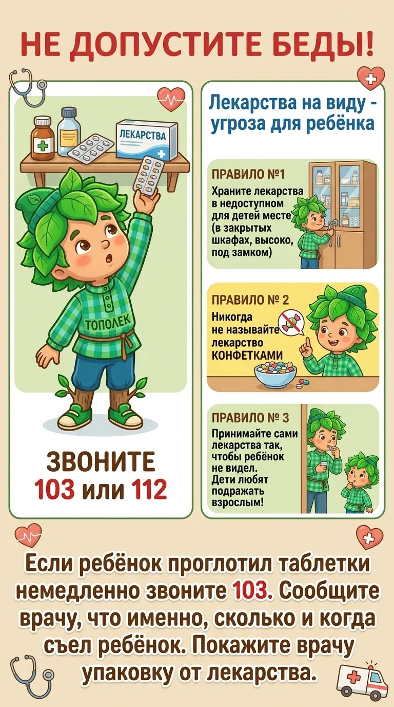 Яркая таблетка — не конфета: почему лекарства должны быть под замком

Каждый родитель знает: дети по