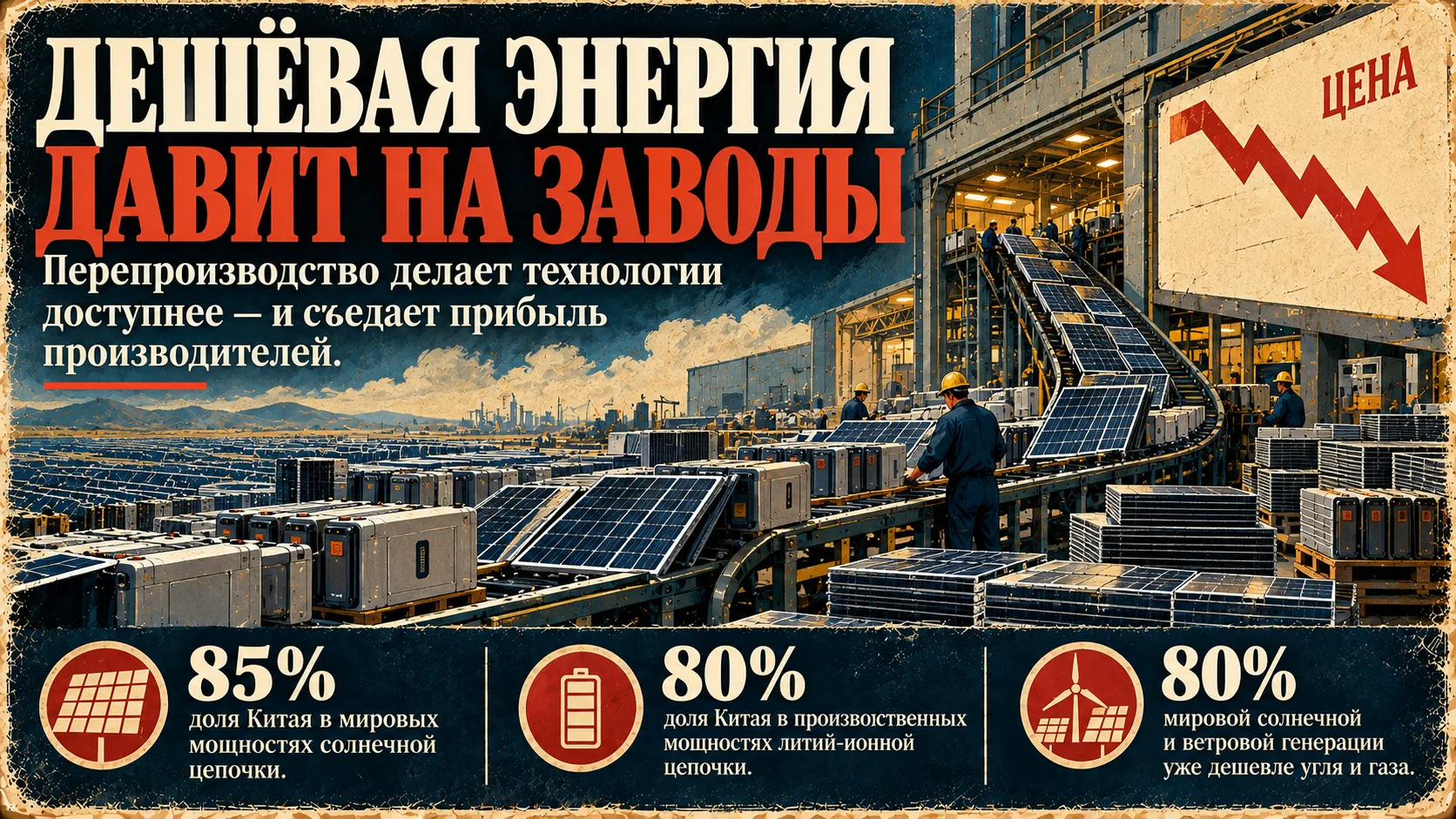 Зелёная энергия стала слишком дешёвой