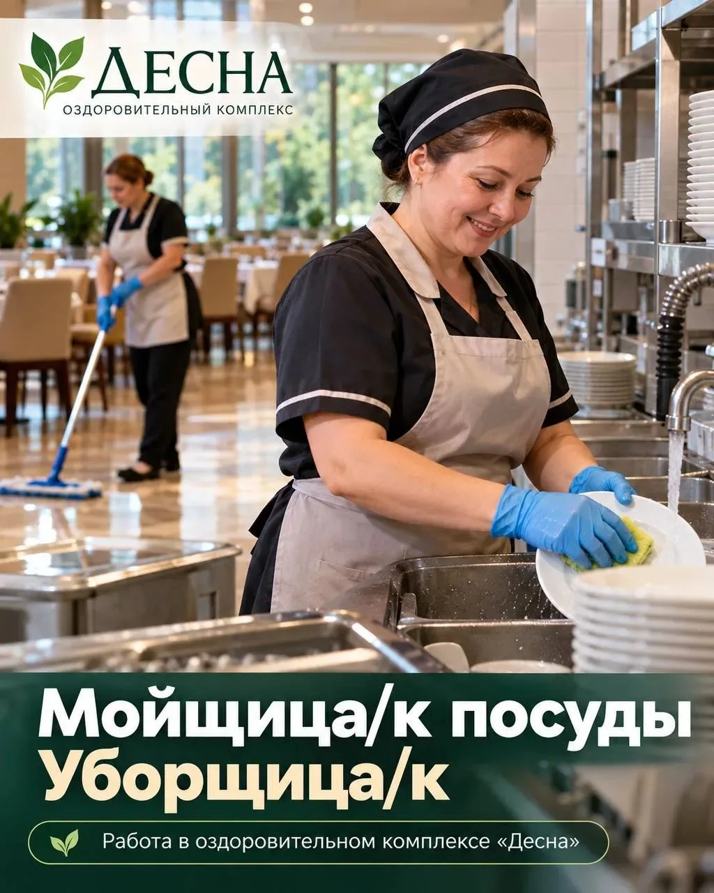 1️⃣МОЙЩИЦА/К ПОСУДЫ,