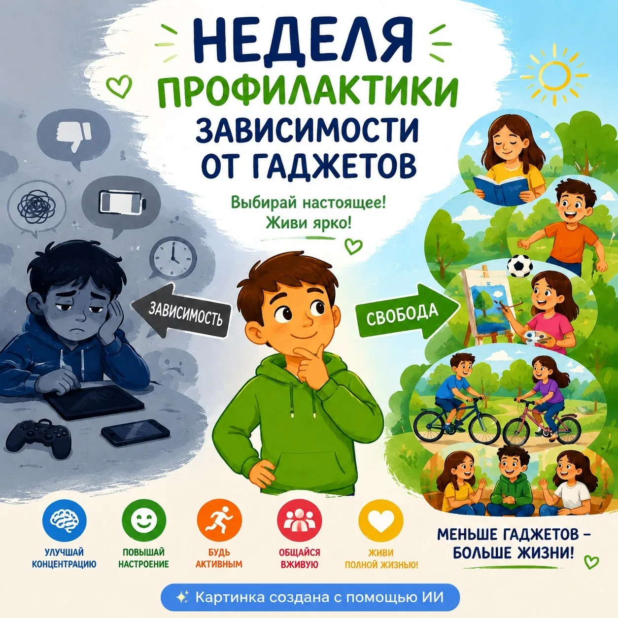 📱✨ Неделя профилактики зависимости от гаджетов! ✨📱

 В нашем цифровом мире смартфоны, планшеты и к