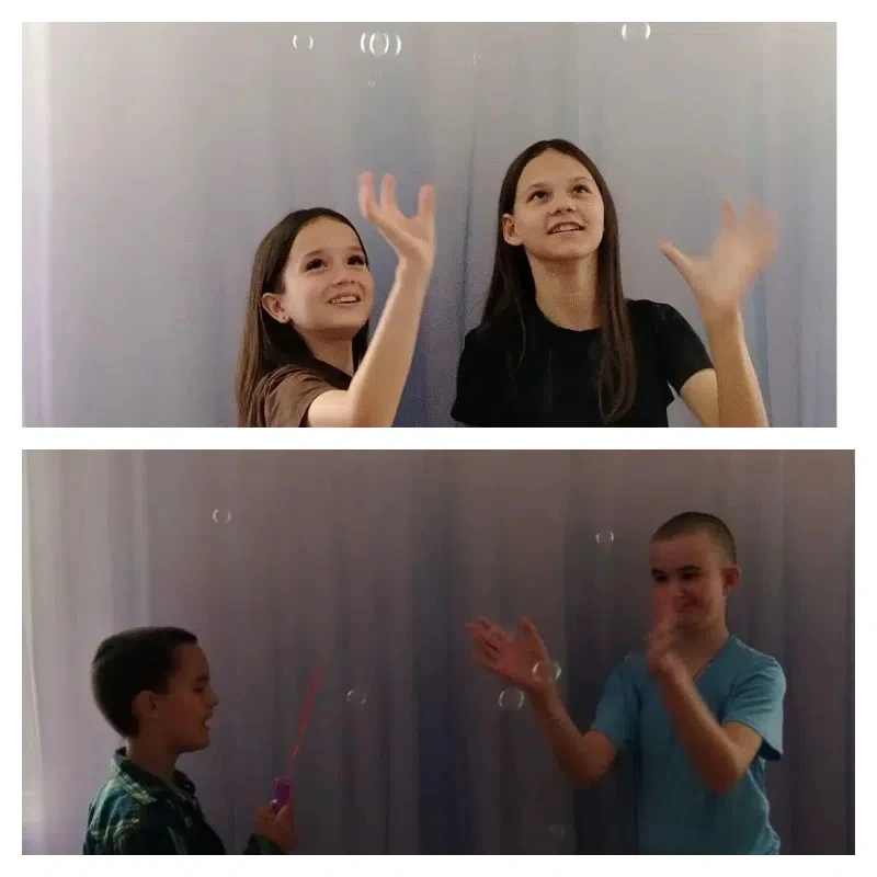 Рисуем мыльными пузырями.