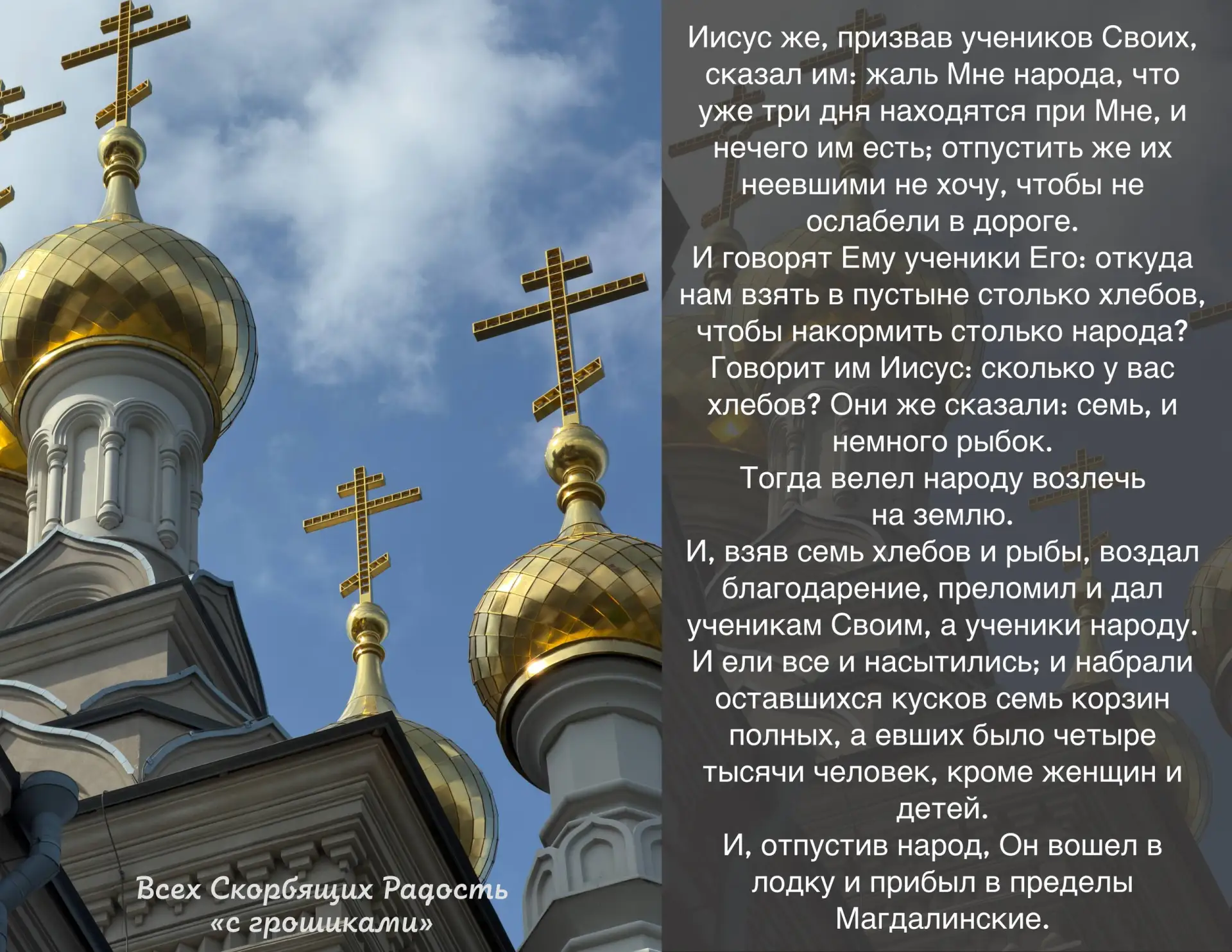 📖 Евангелие сегодняшнего дня Мф. 15:32-39                                                          