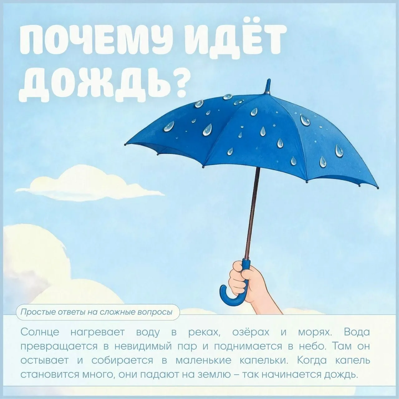 "А откуда берётся дождик?" - знакомый вопрос после первой же лужи