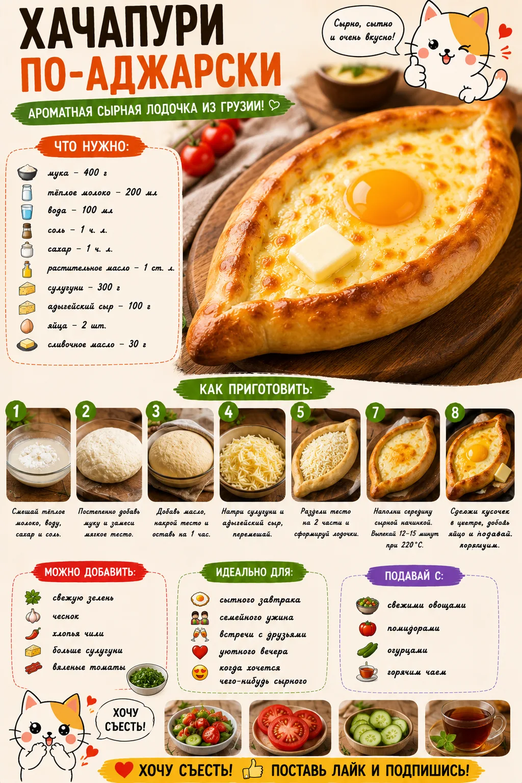 🧀 ХАЧАПУРИ ПО-АДЖАРСКИ