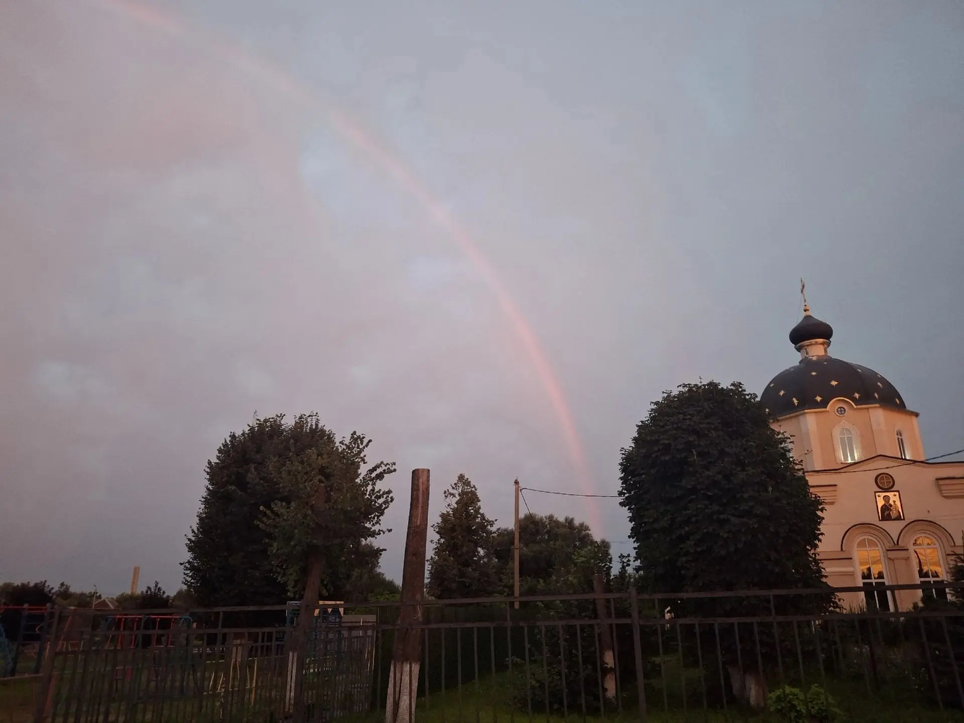 📷 Радуга над Горшечном. Фото Светланы Неретиной