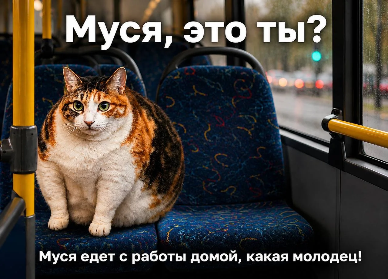 И мы не прошли мимо мема — Муся теперь у нас в Подмосковье активно участвует во всех делах!   Минтра