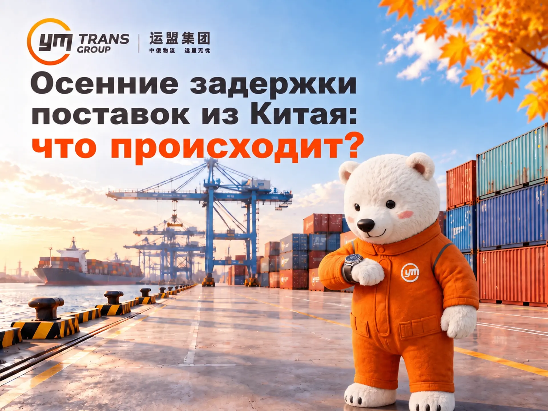 🕖Почему происходят задержки доставки грузов из Китая осенью 2026?