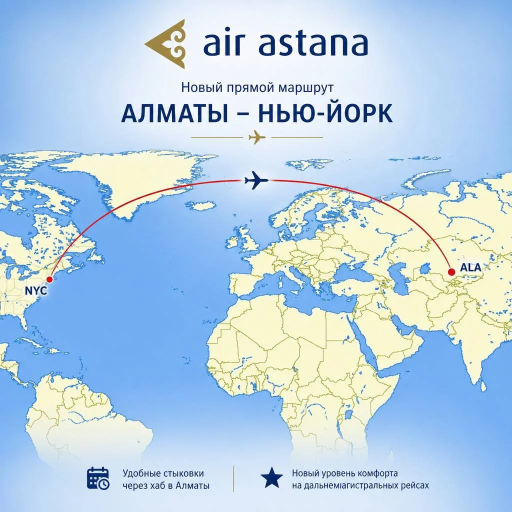 🇰🇿 Air Astana готовится открыть прямое авиасообщение с США.

Авиакомпания подала заявку на выполне