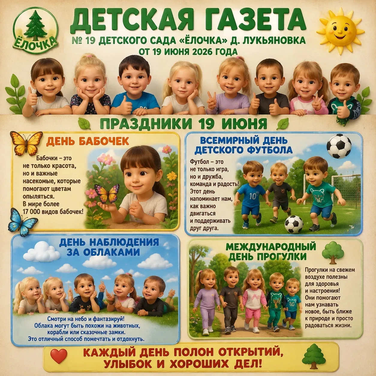 Здравствуйте дорогие друзья. Сегодня 19 июня - самый необычный день в году. Столько праздников сразу