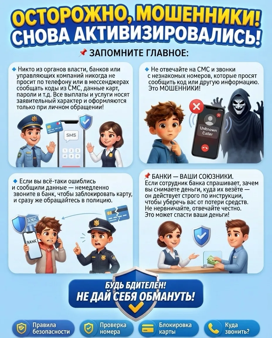 Осторожно, мошенники снова активизировались!