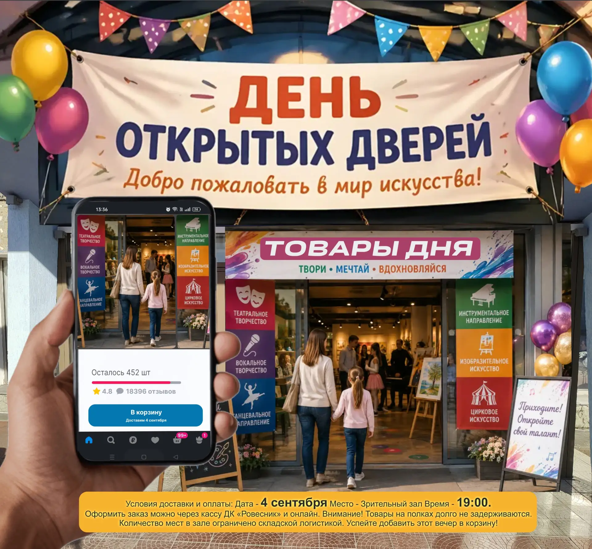 Приглашаем на праздник вдохновения и ярких эмоций! 4 сентября зрительный зал ДК «Ровесн...